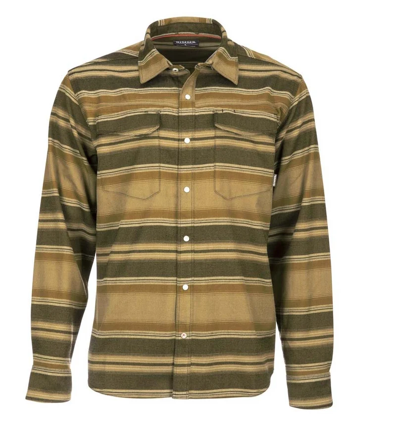 Simms Gallatin Flanellhemd Rich - Dunkelbronze gestreift