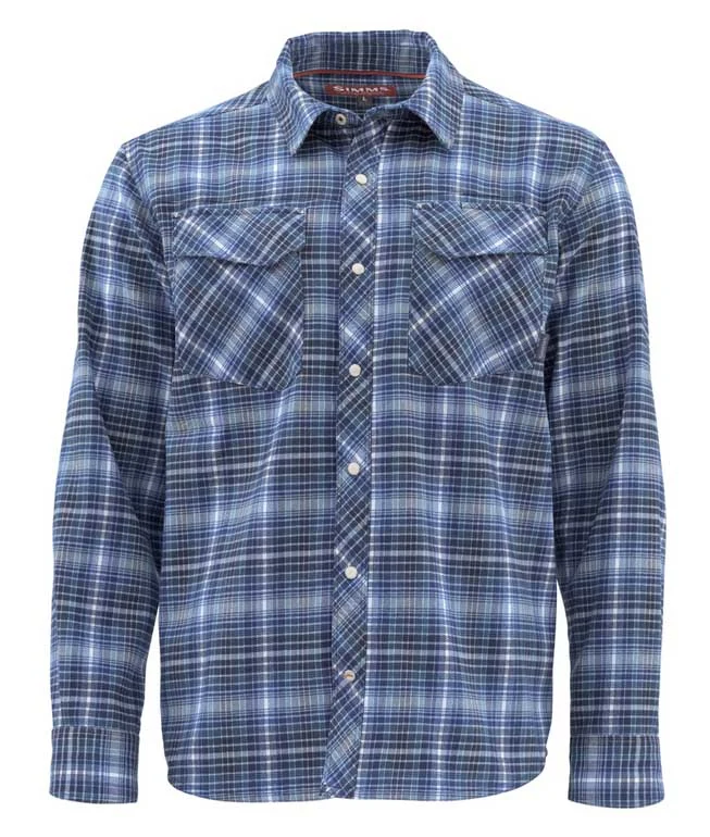 Simms Gallatin Flanellhemd Rich - Blau gestreift
