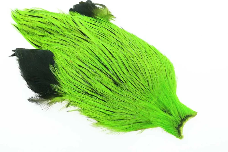 Whiting Süßwasser-Streamer Cape - Silver Badger Fl. Grün Chartreuse