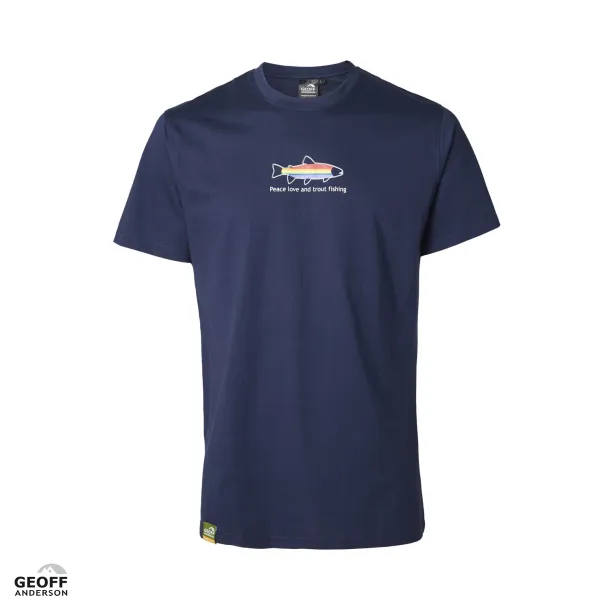 Geoff Anderson Bio-T-Shirt Peace Trout Navi
