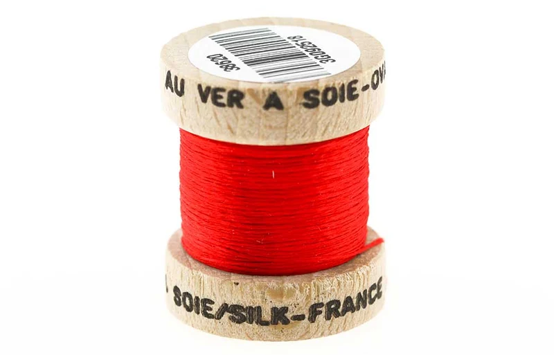 100 % reine französische Seide – Rot