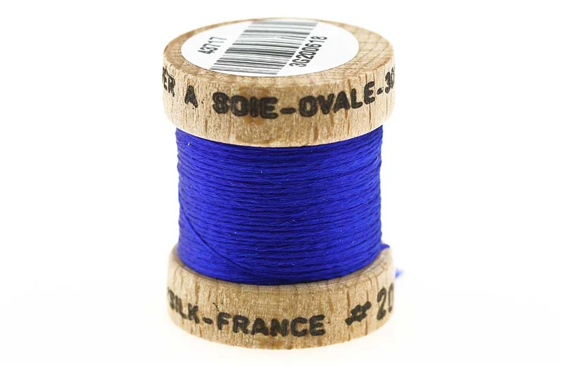 100 % reine französische Seide – Eisvogelblau