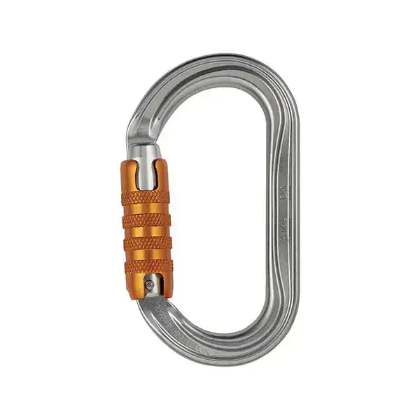 Ovalkarabiner OK Triact-Lock silberfarben