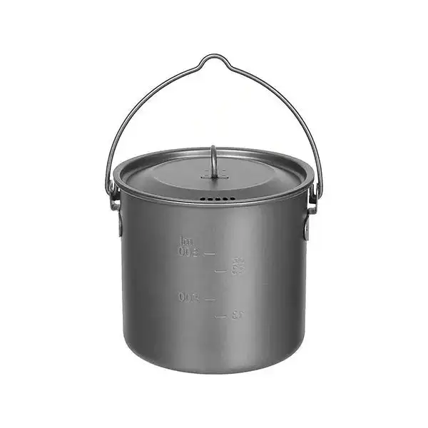 Topf Titan klein 1.1 L mit Deckel und Klappgriffen