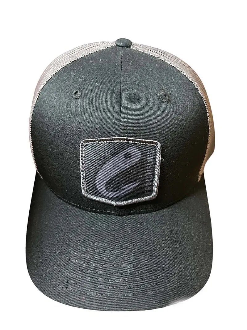 Truckerkappe mit Logo in Schwarz/Stahlgrau