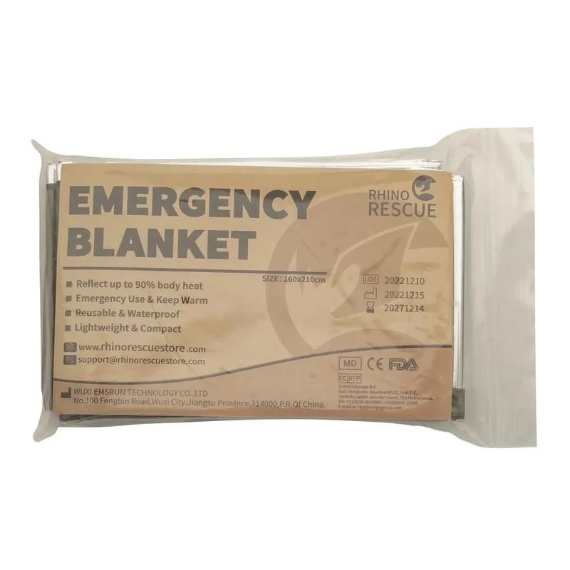 Rettungsdecke Oliv/Silber