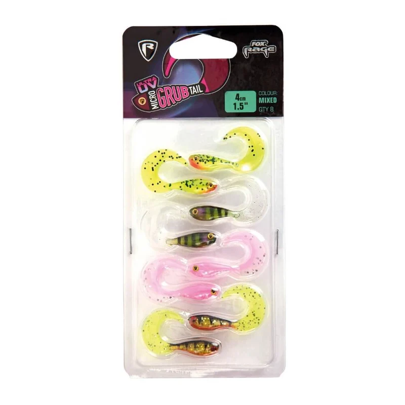 Micro Grub Tail UV Mixed Colour Pack / 4 cm