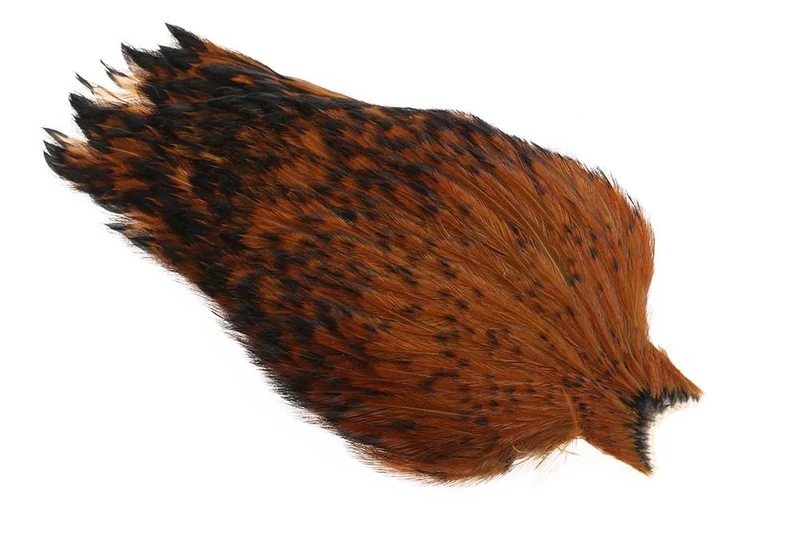 Whiting American Rooster Cape - Schwarz gesäumt Braun