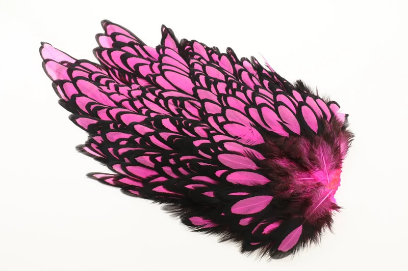 Whiting American Hen Sattel, schwarz gesäumt - rosa