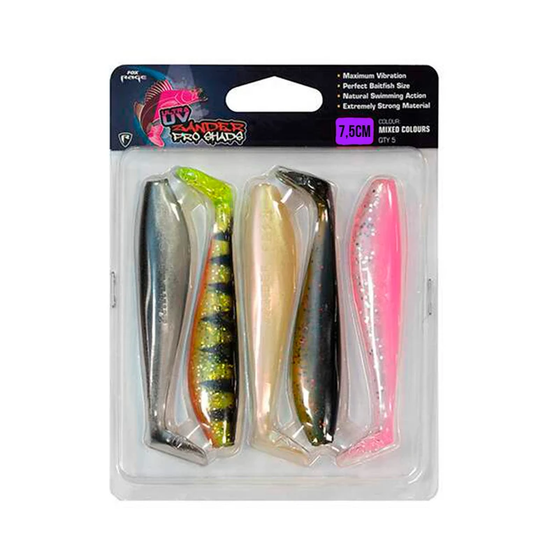 Zander Pro Shad Ultra UV Mixed Colour Pack