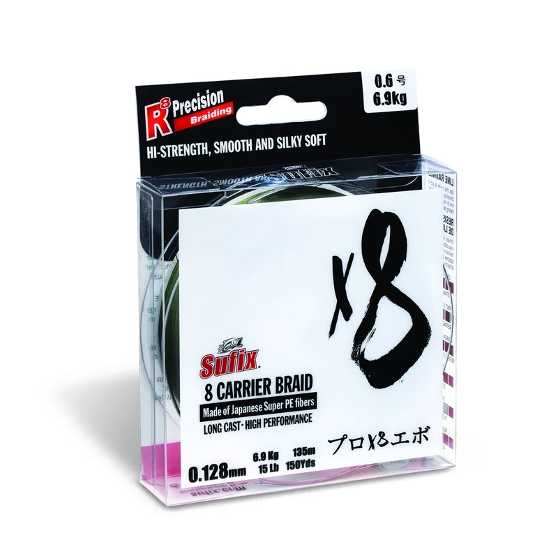 Sufix X8 geflochtene Schnur – Stealth Green