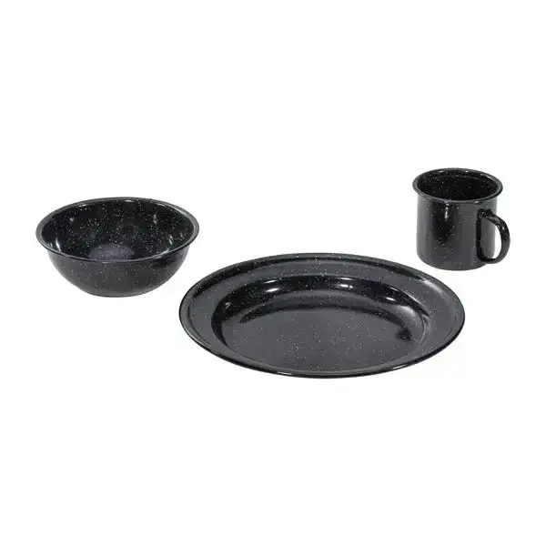 Essgeschirrsatz Western Emaille 12er Set