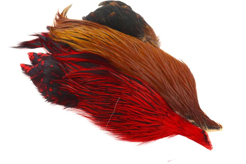 4B Whiting Rooster Cape - Braun/Rot