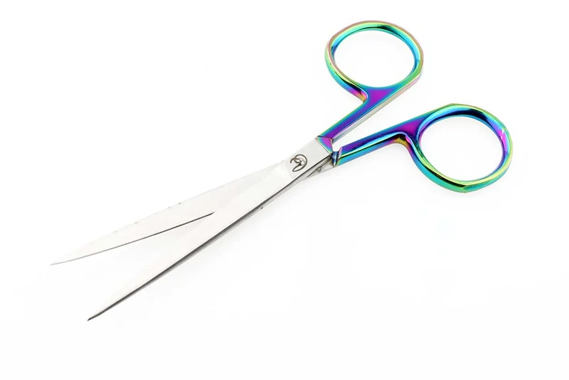 Renzetti – Chirurgische Edelstahlschere – 2-3/4" gerade Klinge – beidseitig gezahnt