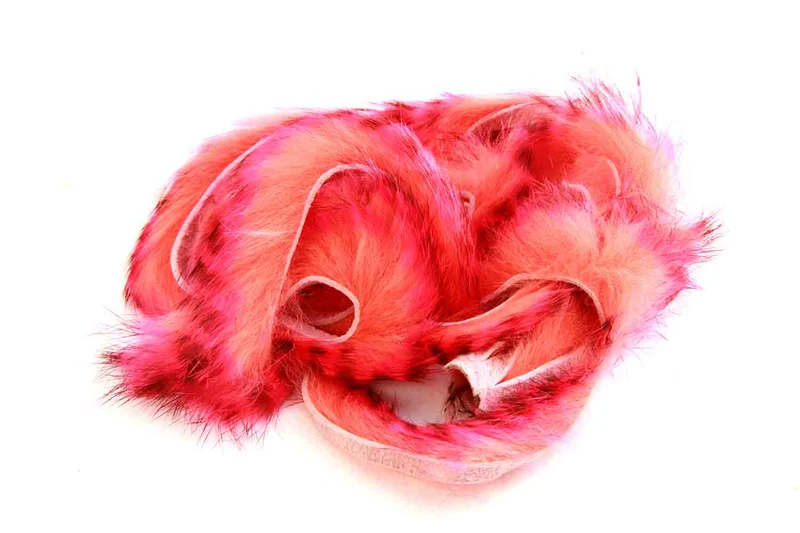 Tigerstreifen-Kaninchenstreifen – Pink/Braun über Garnelenrosa