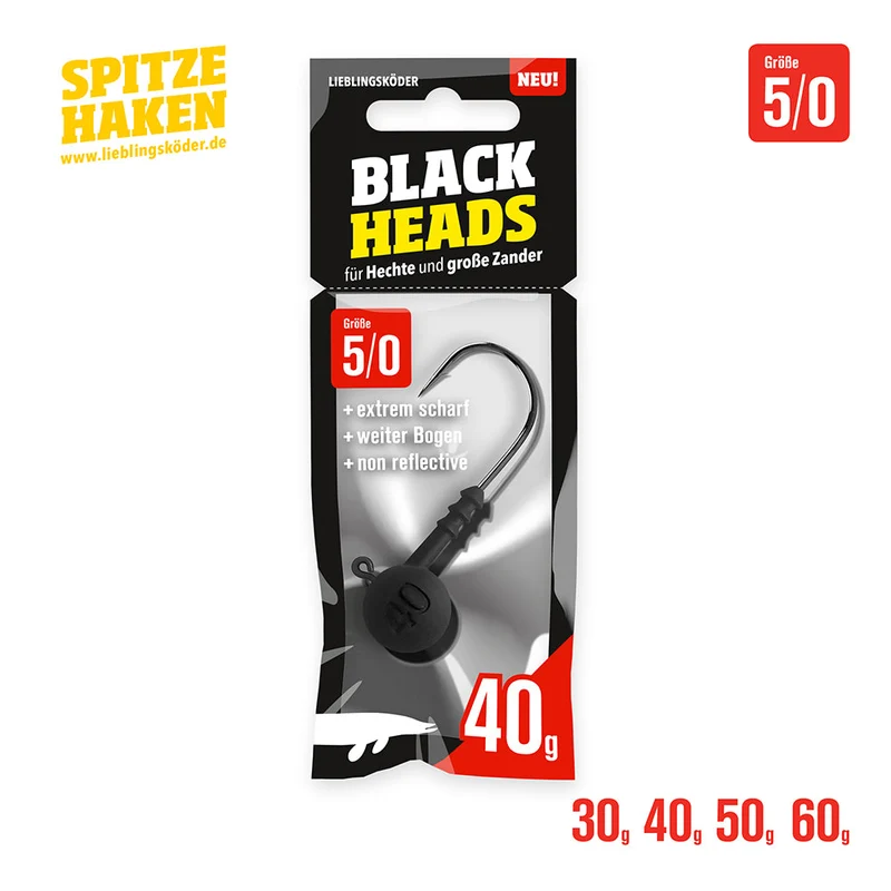 Spitze Haken Blackheads 5/0
