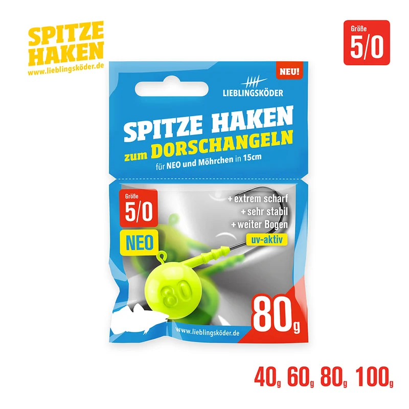 Spitze Haken 5/0 NEO / Dorschangeln