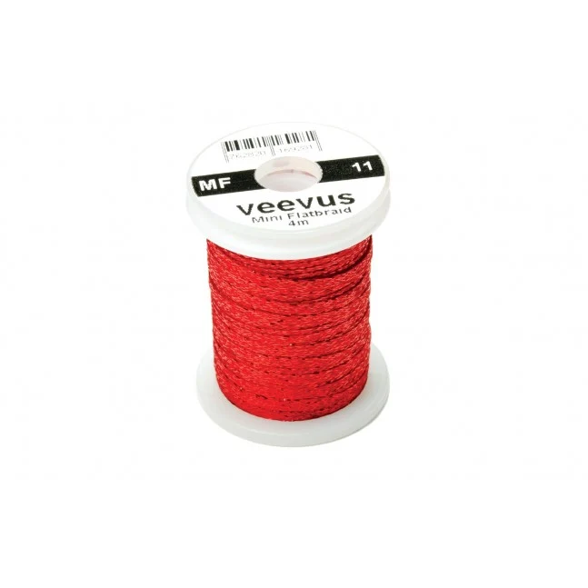 Veevus Mini Flatbraid - Hellrot