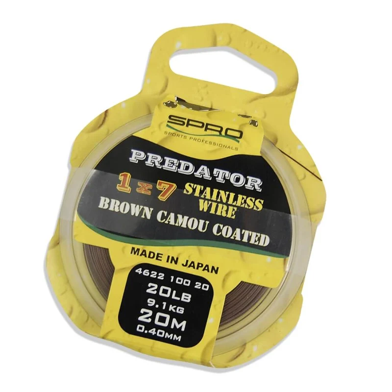 Pike Fighter 1x7 Brown Coated Wire / 20 m
