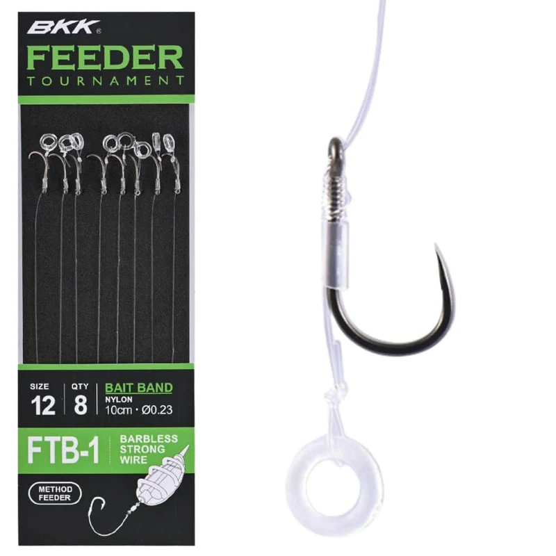 BKK Feeder Tournament FTB-1 Bait Band Rigs (Hakenlos)