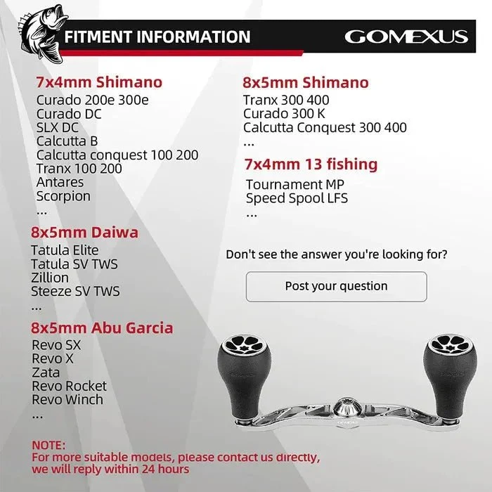 Gomexus Crank 120mm Handle mit 30 mm TPE Knobs