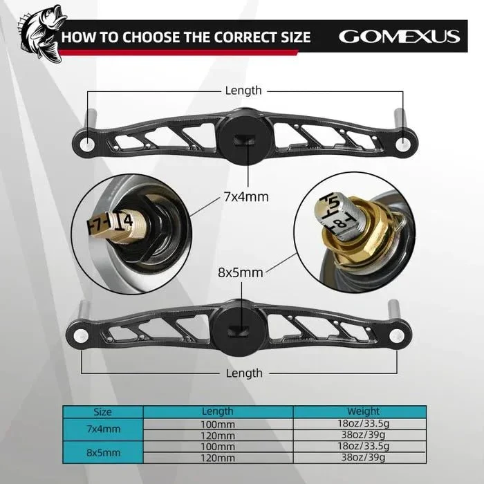 Gomexus Crank 100mm Handle mit 27 mm Kork Knobs