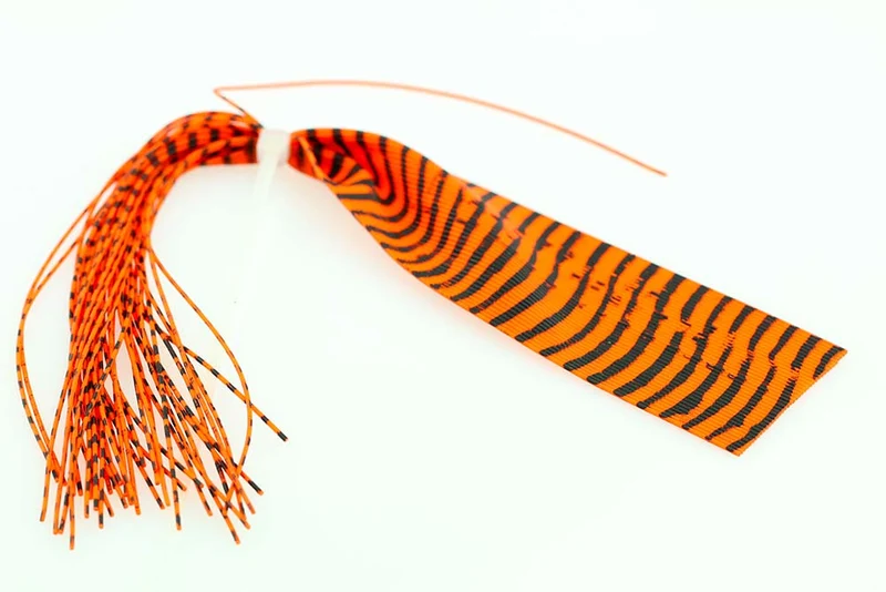 Runde, gestreifte Gummibeine – Orange/Schwarz