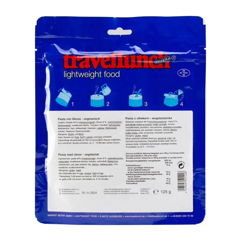 Pasta mit Oliven vegetarisch 1er Packung