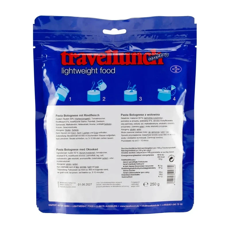 Pasta Bolognese mit Rindfleisch 2er Packung