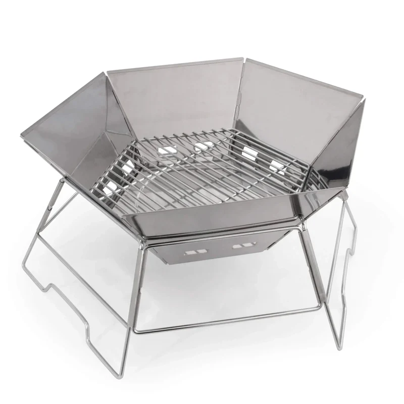 Feuerschale und Grill Hexagon