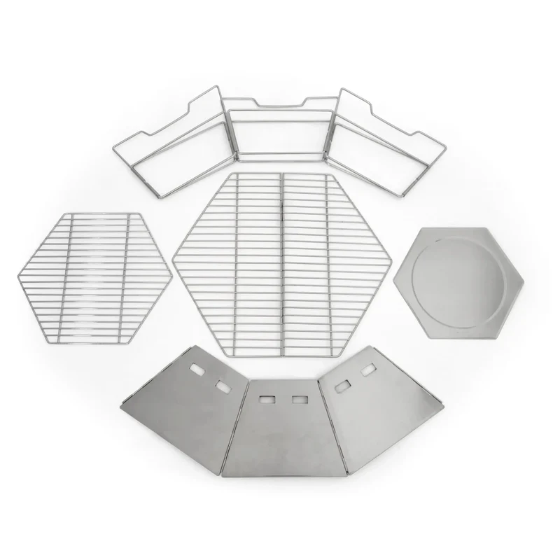Feuerschale und Grill Hexagon
