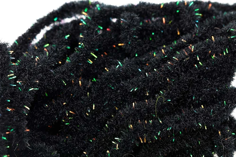 Crystal Antron Chenille - Schwarz