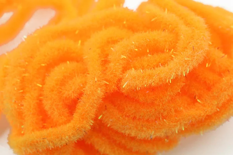 Crystal Antron Chenille – Fluoreszierendes Orange