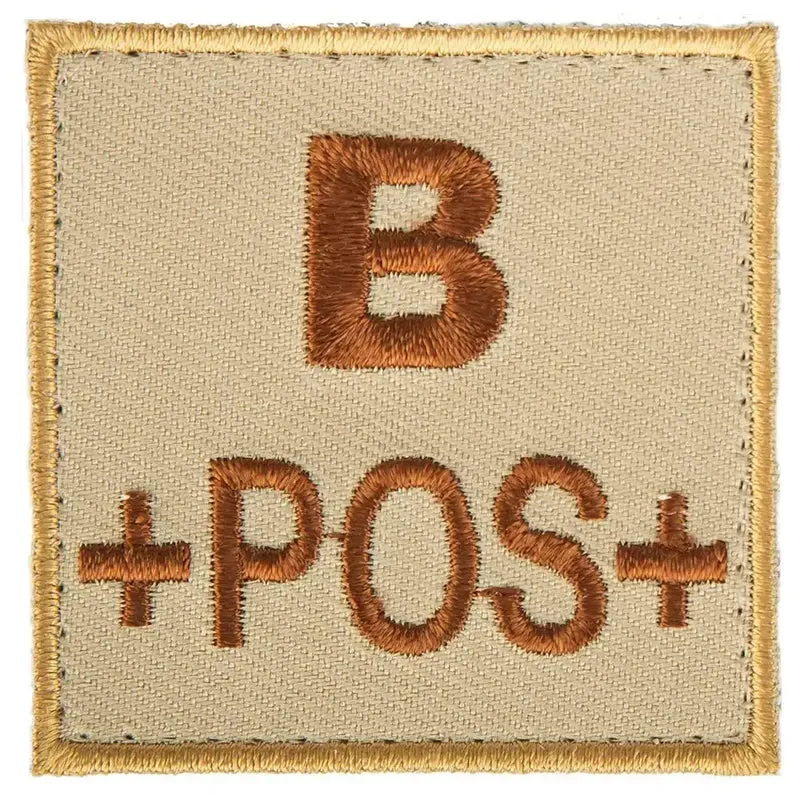 Blutgruppenpatch Blutgruppe B positiv sand
