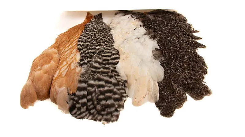 Einsteiger-Set Soft Hackle - 2 halbe Capes/2 halbe Sättel