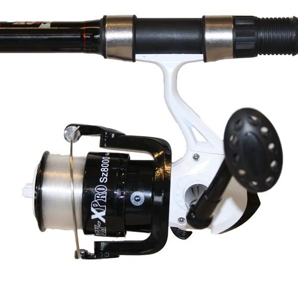 FISH-XPRO Beach Pro Strandruten-Set – Brandungsrute 3,90 m mit Meeresrolle