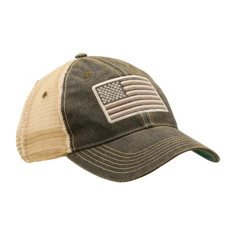 Cap Tactical US Flag Vintage Trucker Hat schwarz