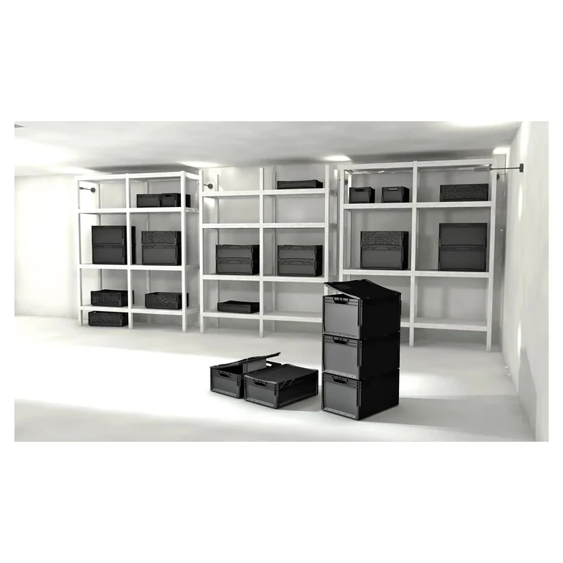 Euronormbox Vollwand 60 x 40 x 32 cm schwarz