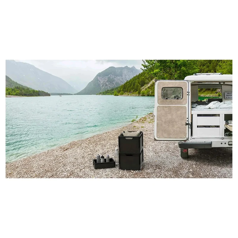 Euronormbox Vollwand 60 x 40 x 32 cm schwarz