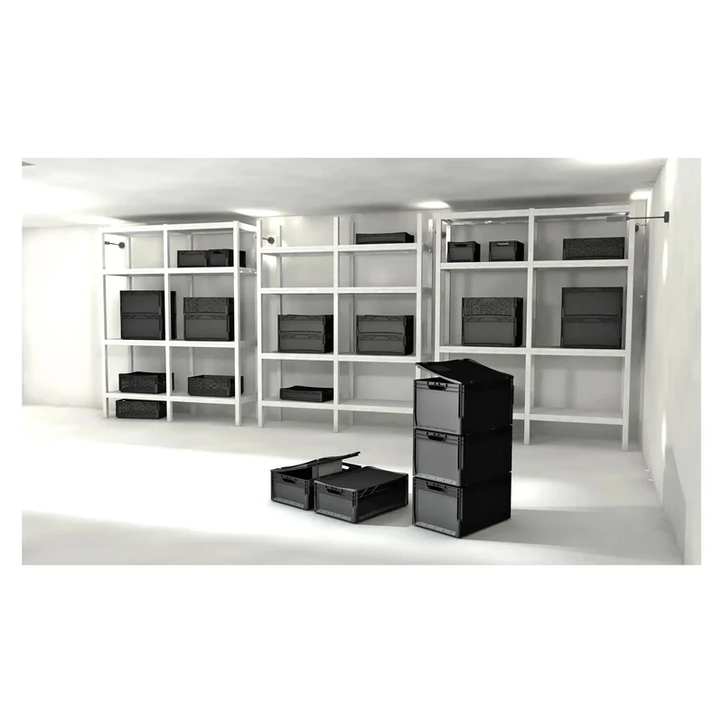 Euronormbox Vollwand 40 x 30 x 22 cm schwarz