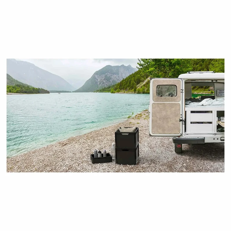 Euronormbox Vollwand 40 x 30 x 22 cm schwarz