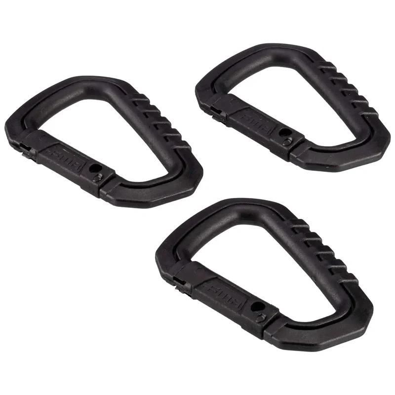 Karabiner Set Typ D Quick Hook groß schwarz