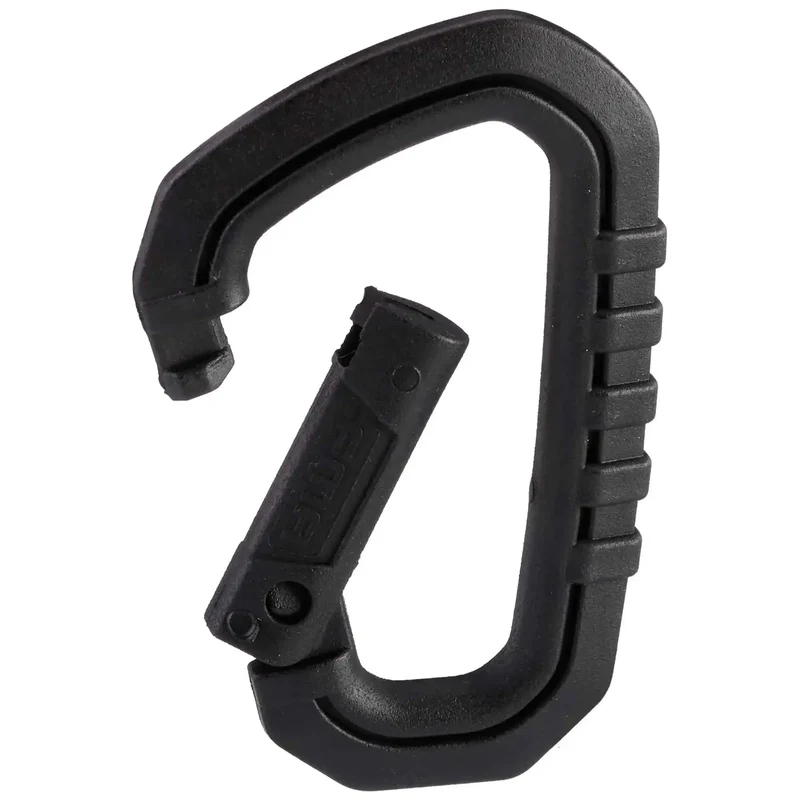 Karabiner Set Typ D Quick Hook groß schwarz