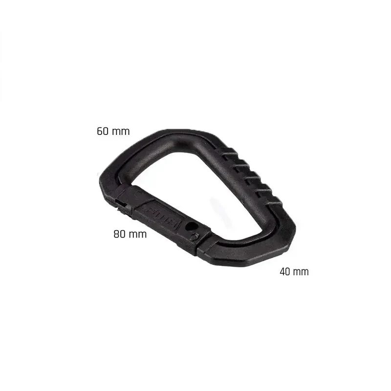 Karabiner Set Typ D Quick Hook groß schwarz