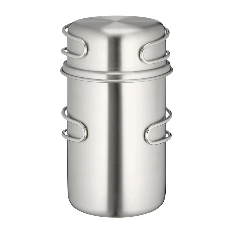 Edelstahlbecher Handle Mug Set 850 ml