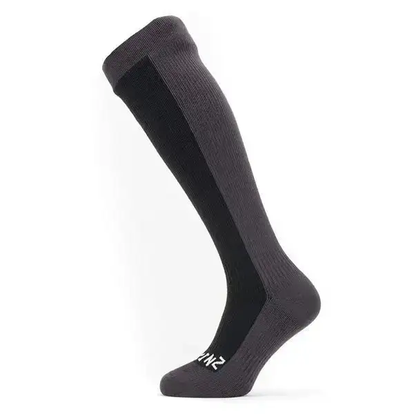 Knielange Socken Worstead schwarz grau