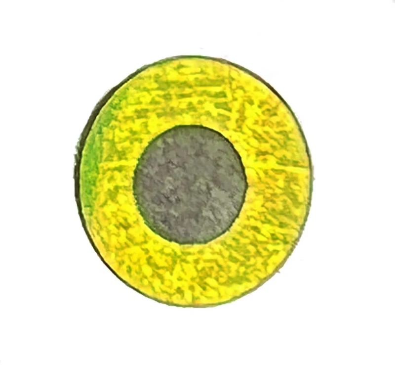 Flache Augen – Gelb/Chartreuse
