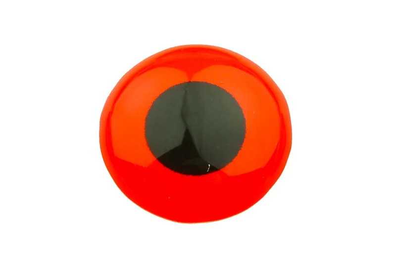 Flache Augen – Fluoreszierendes Rot