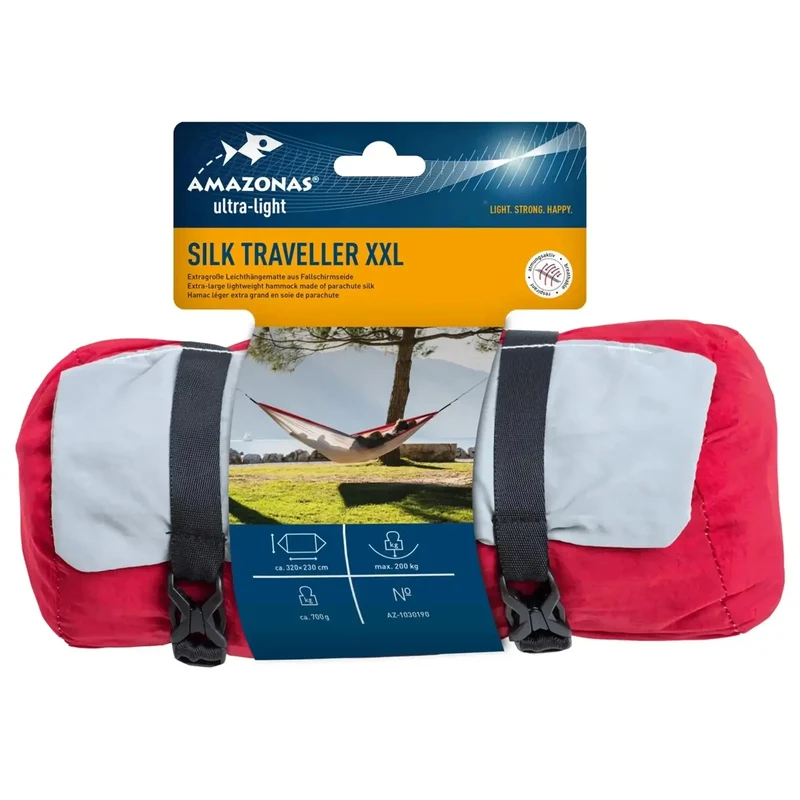 Hängematte Silk Traveller XXL grau rot