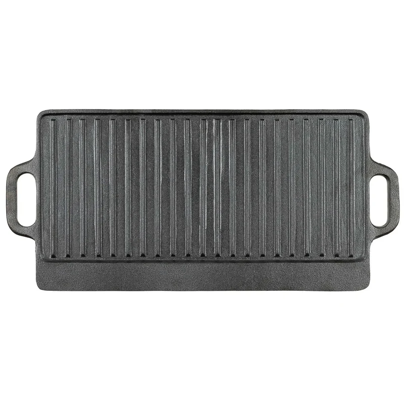 Grillplatte Gusseisen mit Griffen